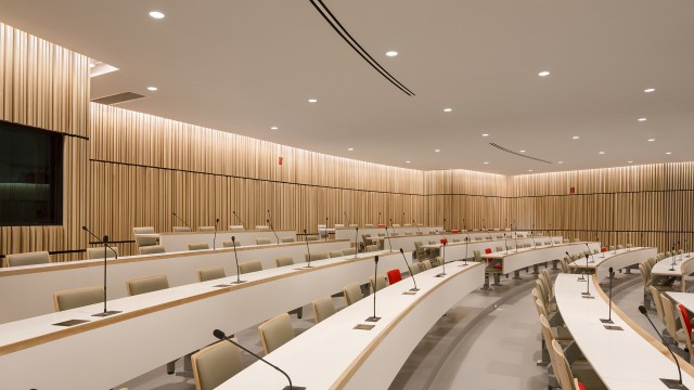 Jodoin Lamarre Pratte architectes - Aménagement de l’auditorium de l’Institut de recherche du CUSM
